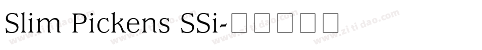 Slim Pickens SSi字体转换